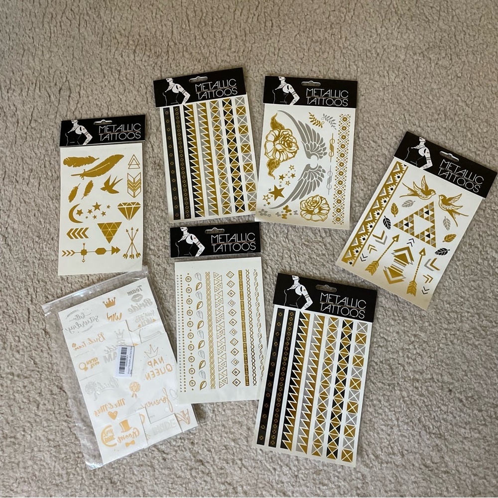 Metallic Bachelorette Temporary Tattoos